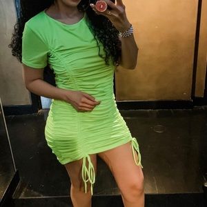 Lime green sexy dress